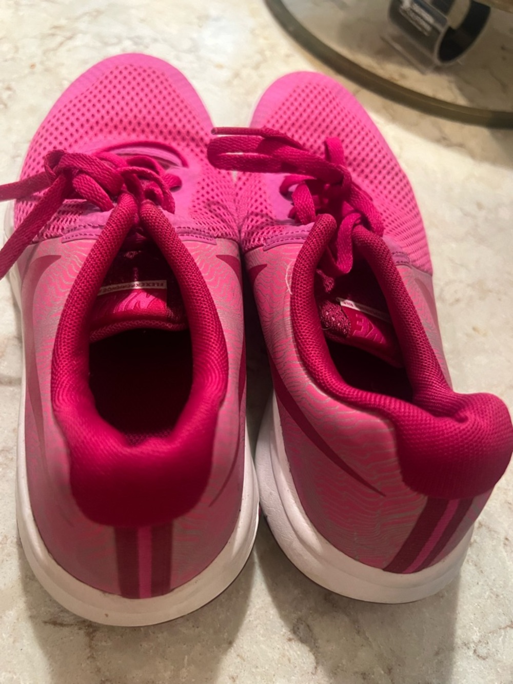 Nike Kids Bright Pink Mesh Athletic Sneakers - Picture 3 of 4
